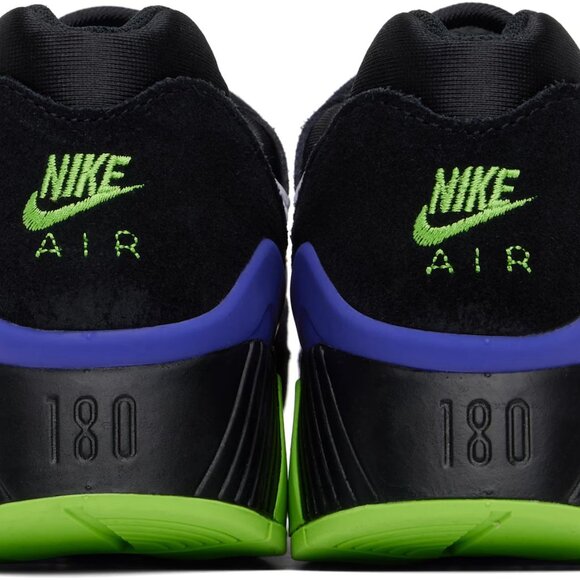 Nike Air Max 180 QS Black/White-Action Green "Joker" Beetlejuice Mens Size 10 - Picture 10 of 13